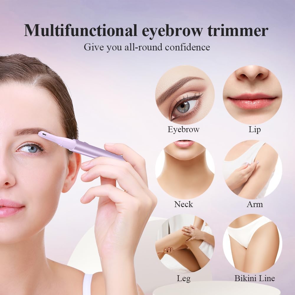 Tondeuse visage et sourcils électrique : l'outil parfait pour les femmes désireuses d'un rasage de précision sans risque de coupure – Image 2