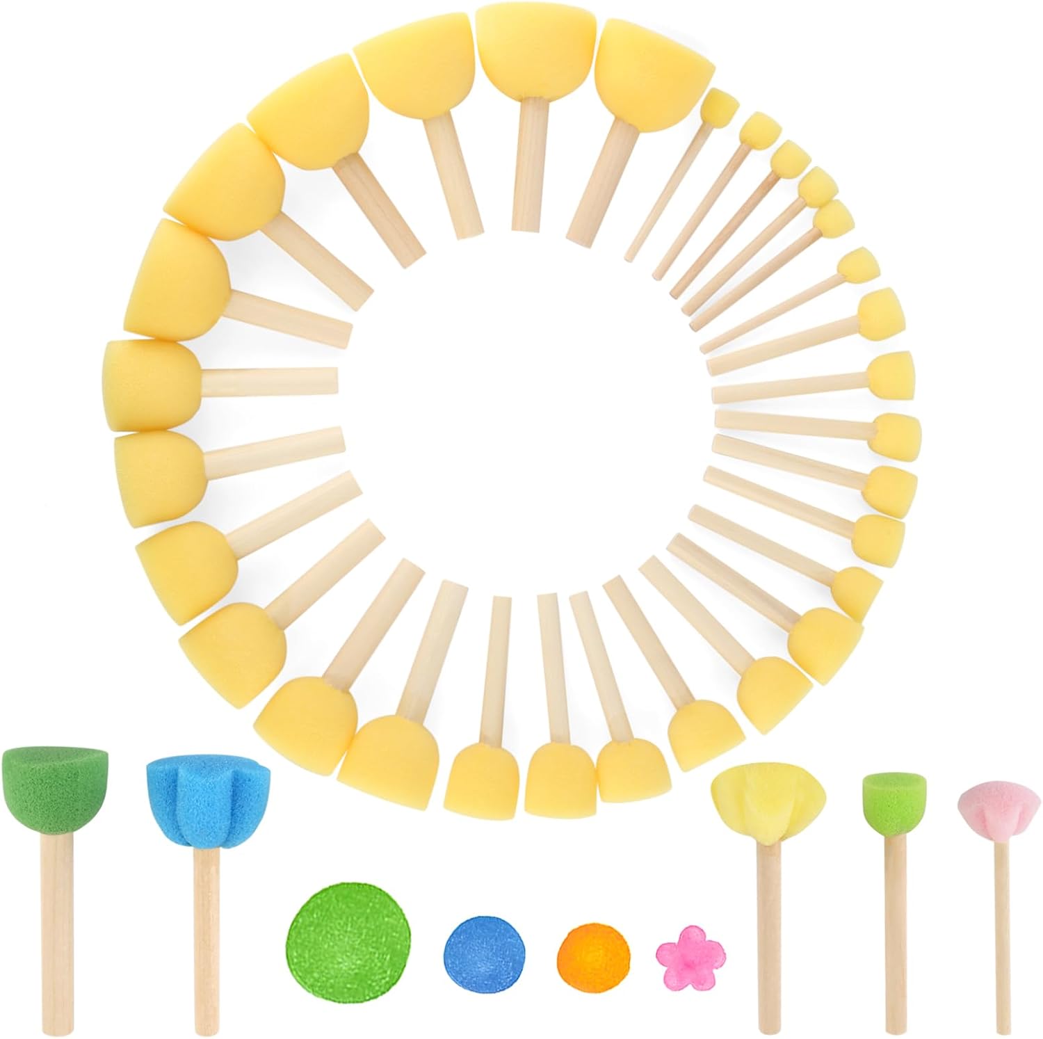 Pinceaux et éponges pour enfants : 30 pièces pour éveiller leur créativité en peinture et bricolage