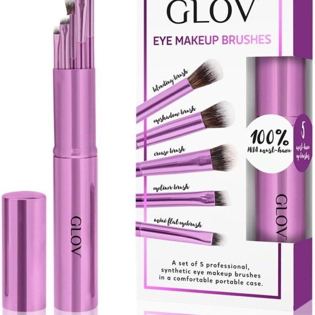 Coffret de 5 pinceaux maquillage : l'essentiel pour un look parfait  Pinceaux fard à paupières, eyeliner précision, crayon yeux et estompeur en poils synthétiques de haute qualité pour les passionnées de maquillage