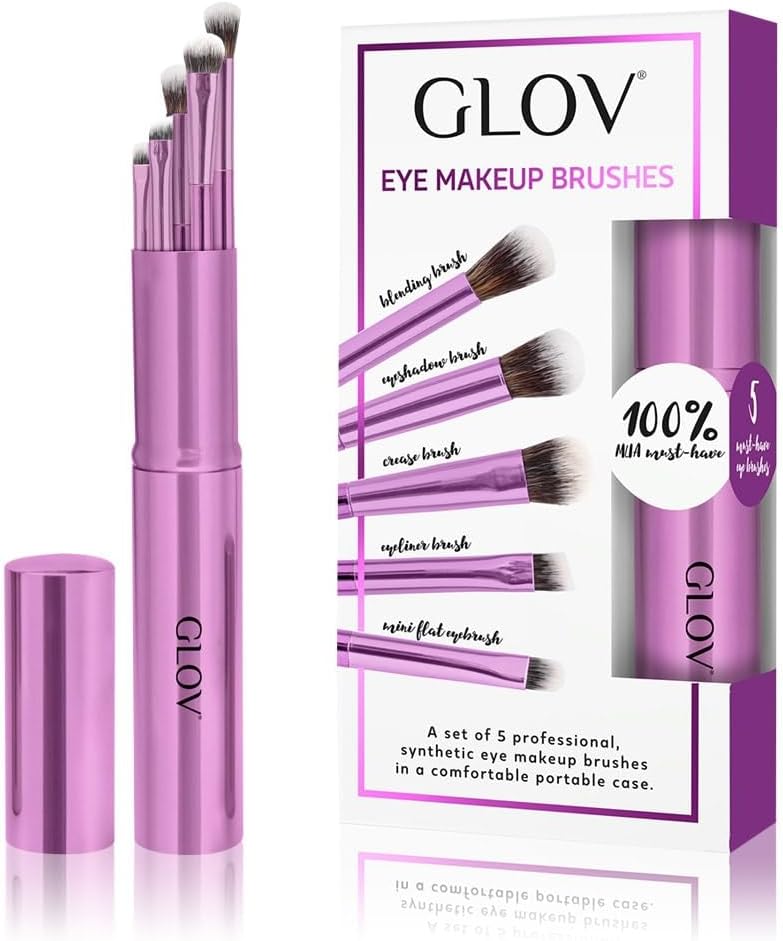 Coffret de 5 pinceaux maquillage : l'essentiel pour un look parfait  Pinceaux fard à paupières, eyeliner précision, crayon yeux et estompeur en poils synthétiques de haute qualité pour les passionnées de maquillage