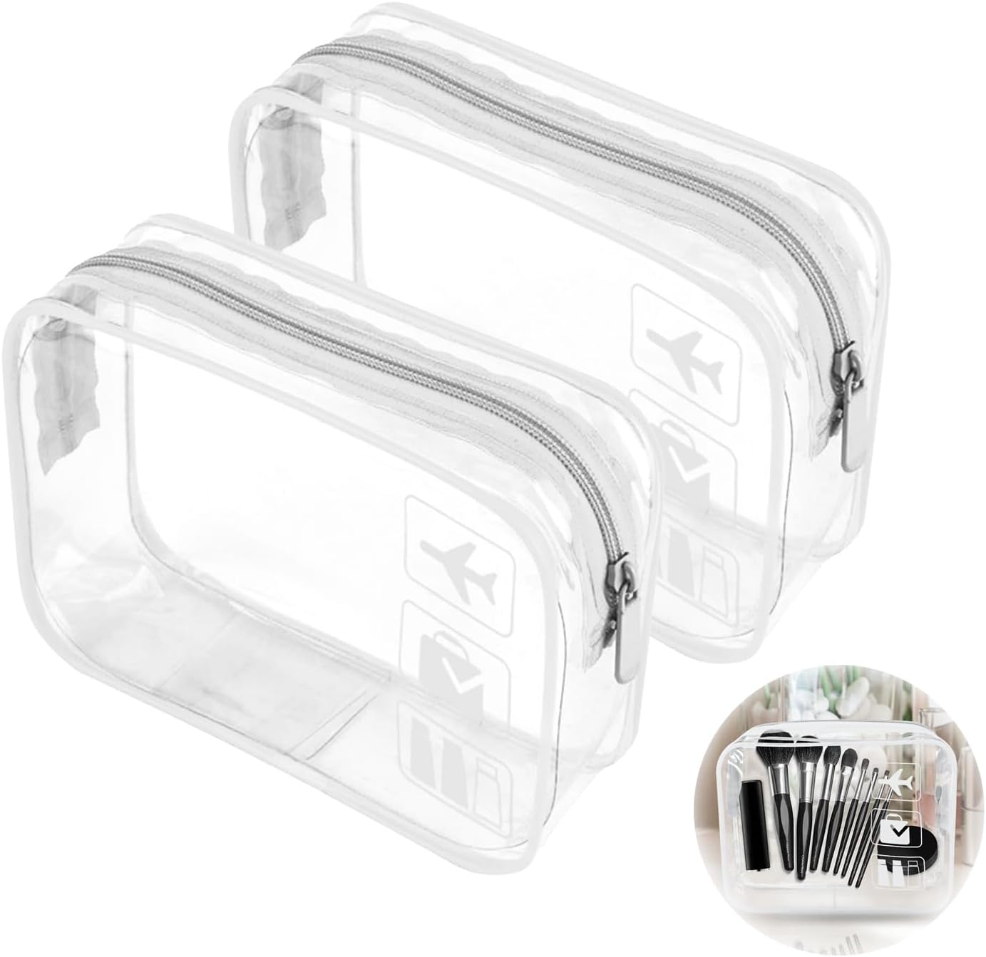 Deux pièces de trousses de maquillage en PVC étanche : le compagnon idéal pour hommes et femmes en voyage