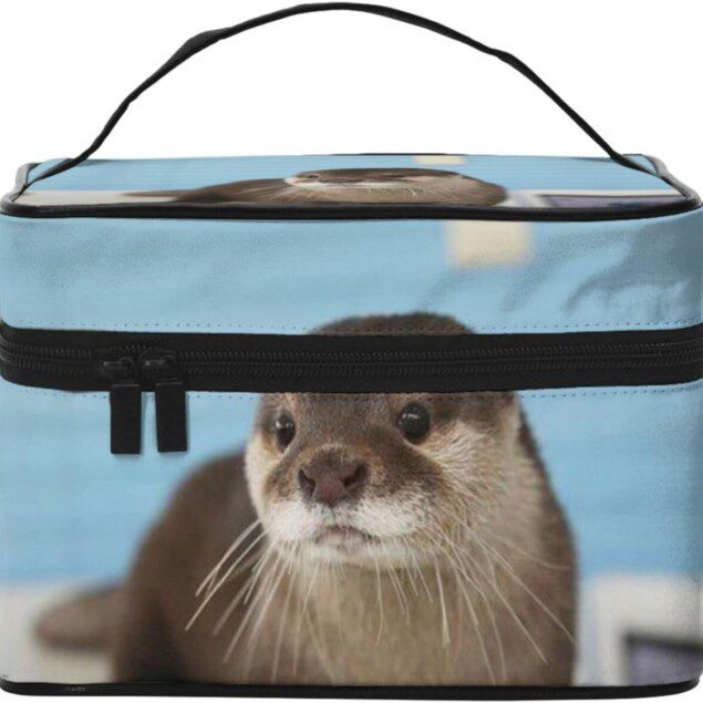Grande trousse de toilette avec imprimé loutre mignonne : l'accessoire idéal pour les femmes élégantes en déplacement