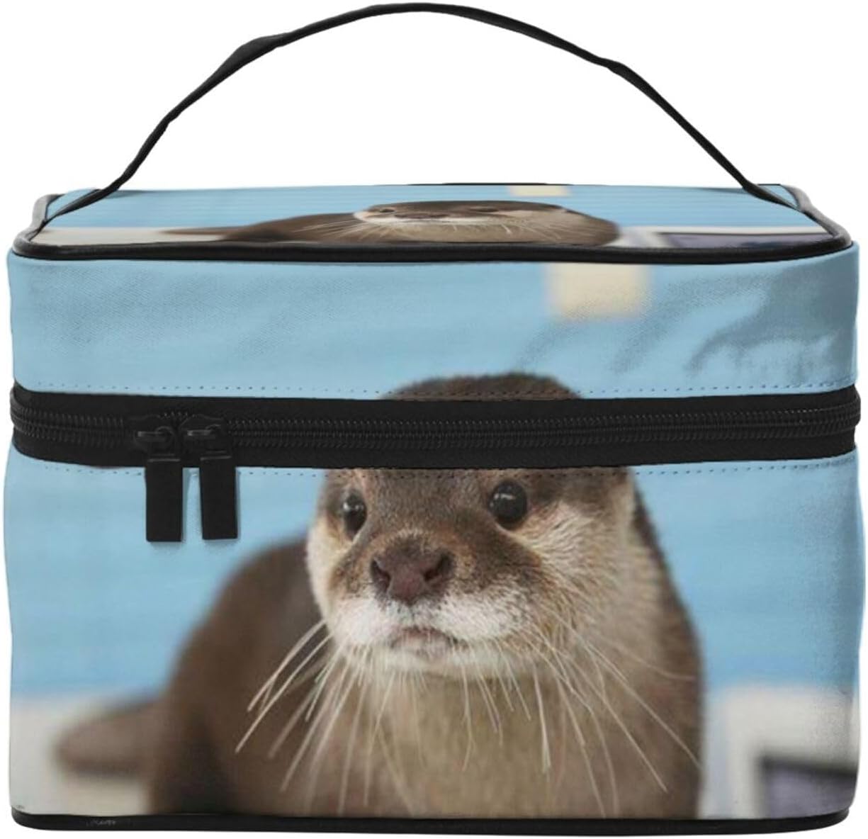 Grande trousse de toilette avec imprimé loutre mignonne : l'accessoire idéal pour les femmes élégantes en déplacement
