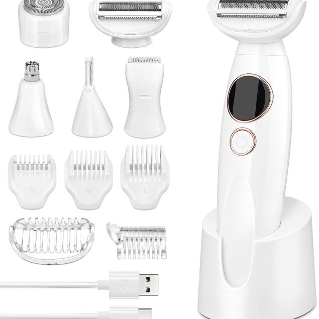 Rasoir électrique femme 5-en-1 : l'allié idéal pour une épilation parfaite et confortable