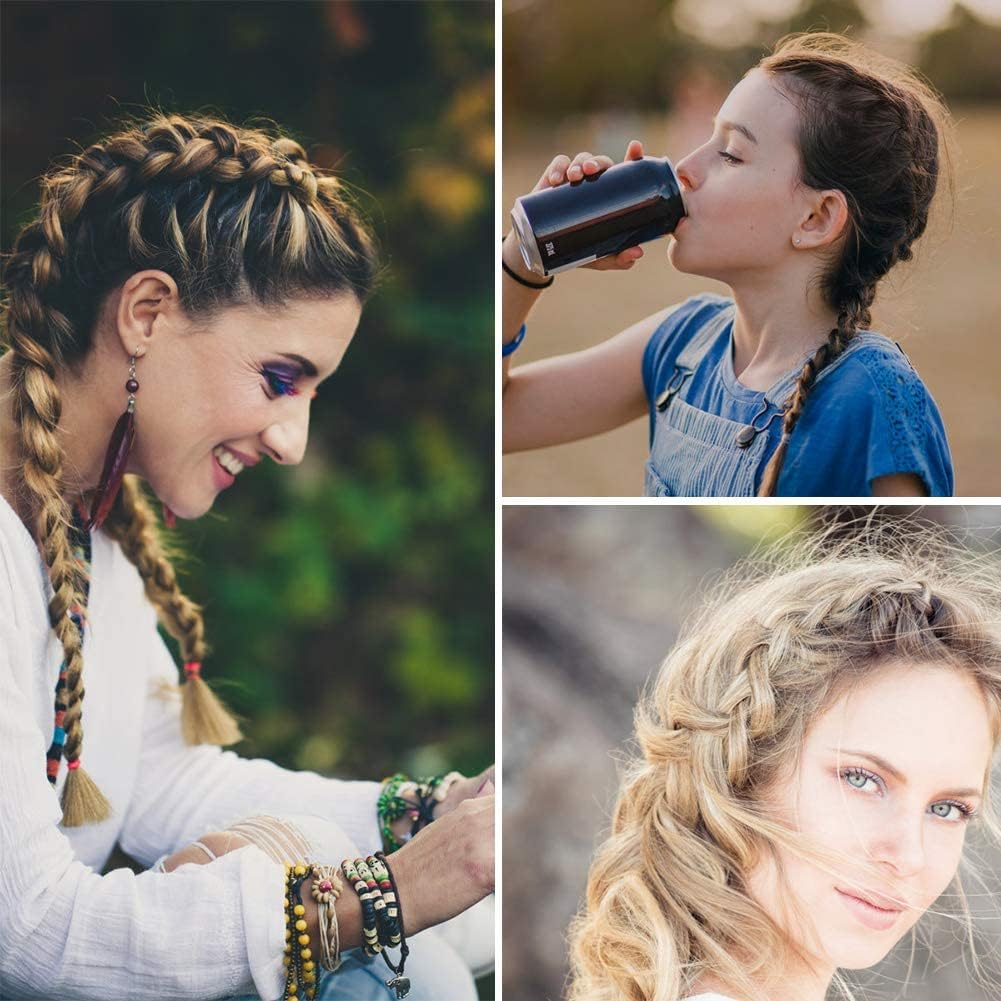 Kit de coiffure DIY : ensemble de 6 accessoires pour femmes et filles, idéal pour créer des tresses élégantes et fleuries – Image 4