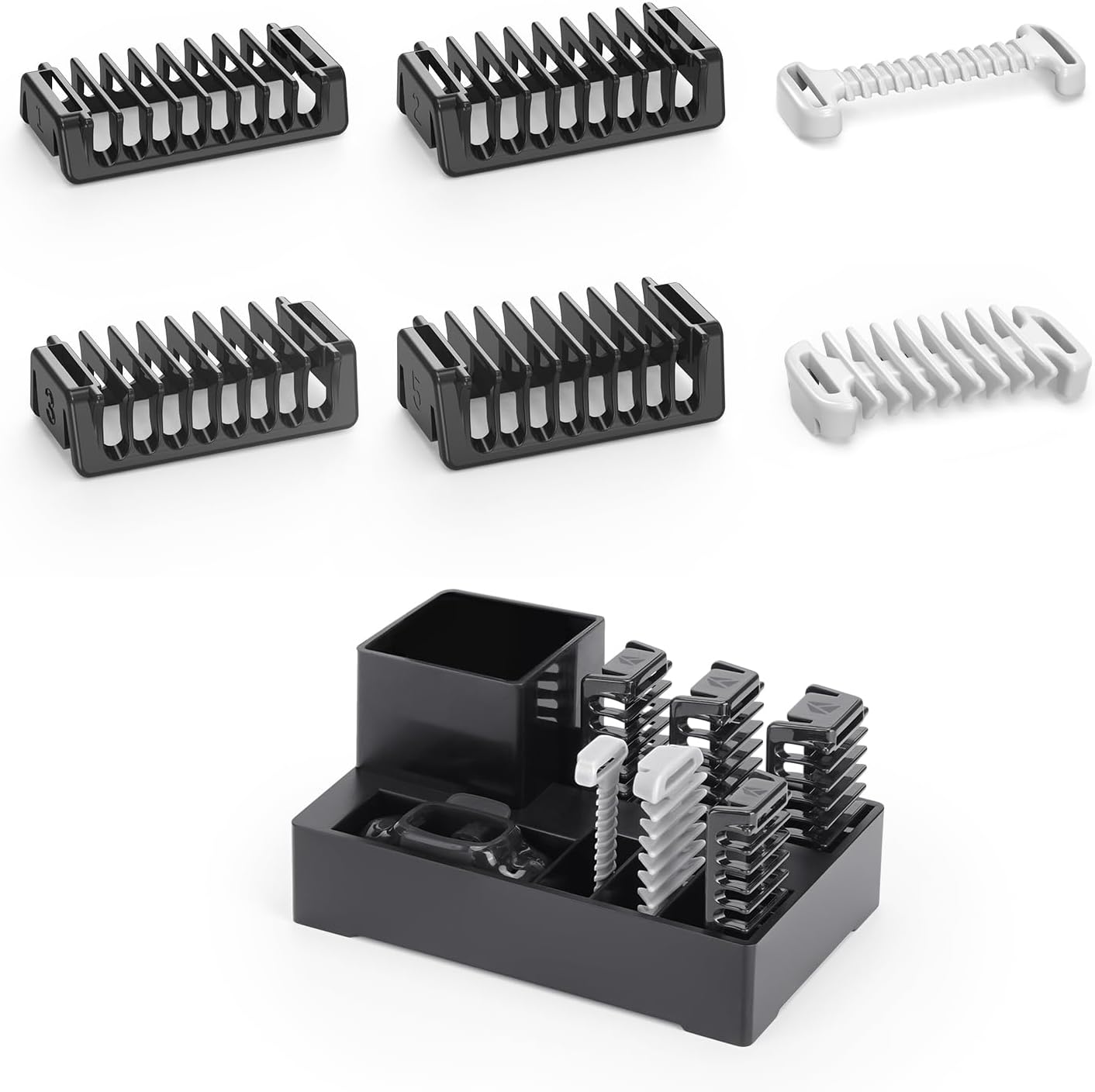 Sabots peigne de guidage pour rasoir : la solution idéale pour couper les cheveux avec précision   6 pièces avec base pour un coiffage facile et professionnel à domicile