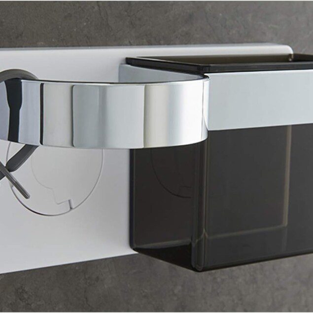 Support auto-adhésif mural pour sèche-cheveux : rangement pratique et élégant pour vos accessoires de coiffure