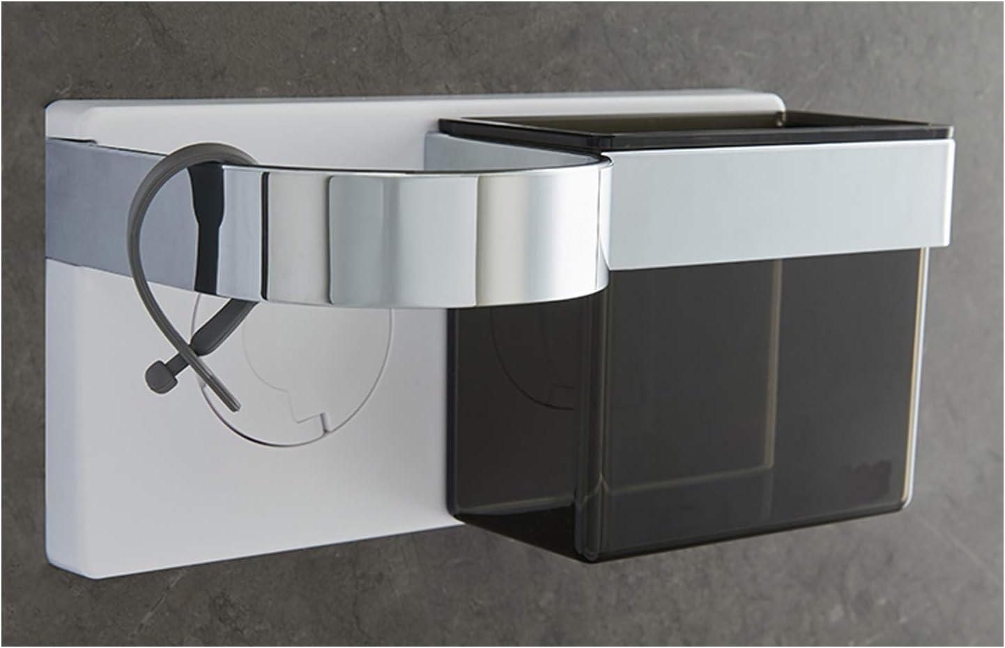 Support auto-adhésif mural pour sèche-cheveux : rangement pratique et élégant pour vos accessoires de coiffure
