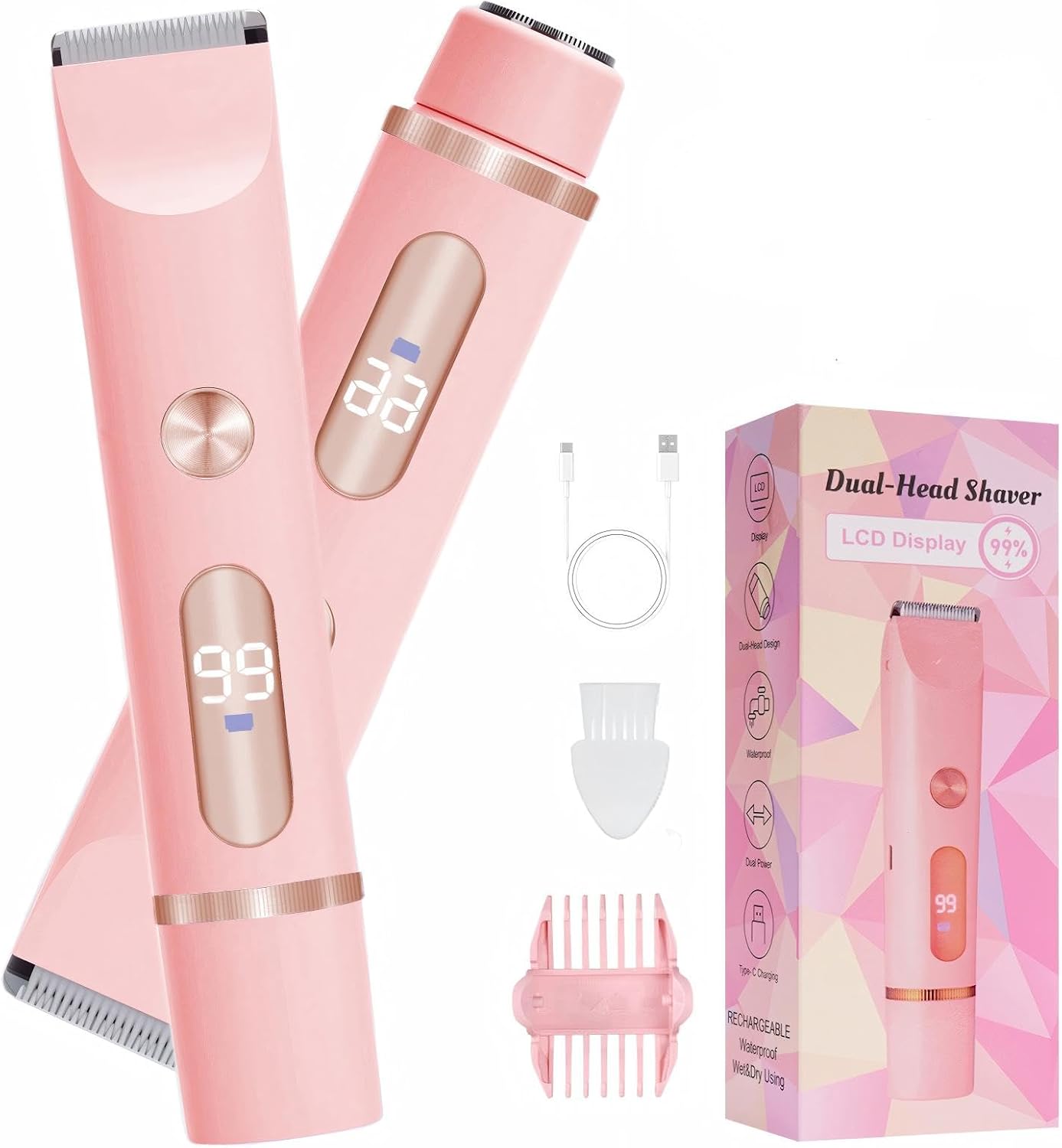 Rasoir Électrique 2 en 1 Waterproof pour Femmes - Précision et Confort