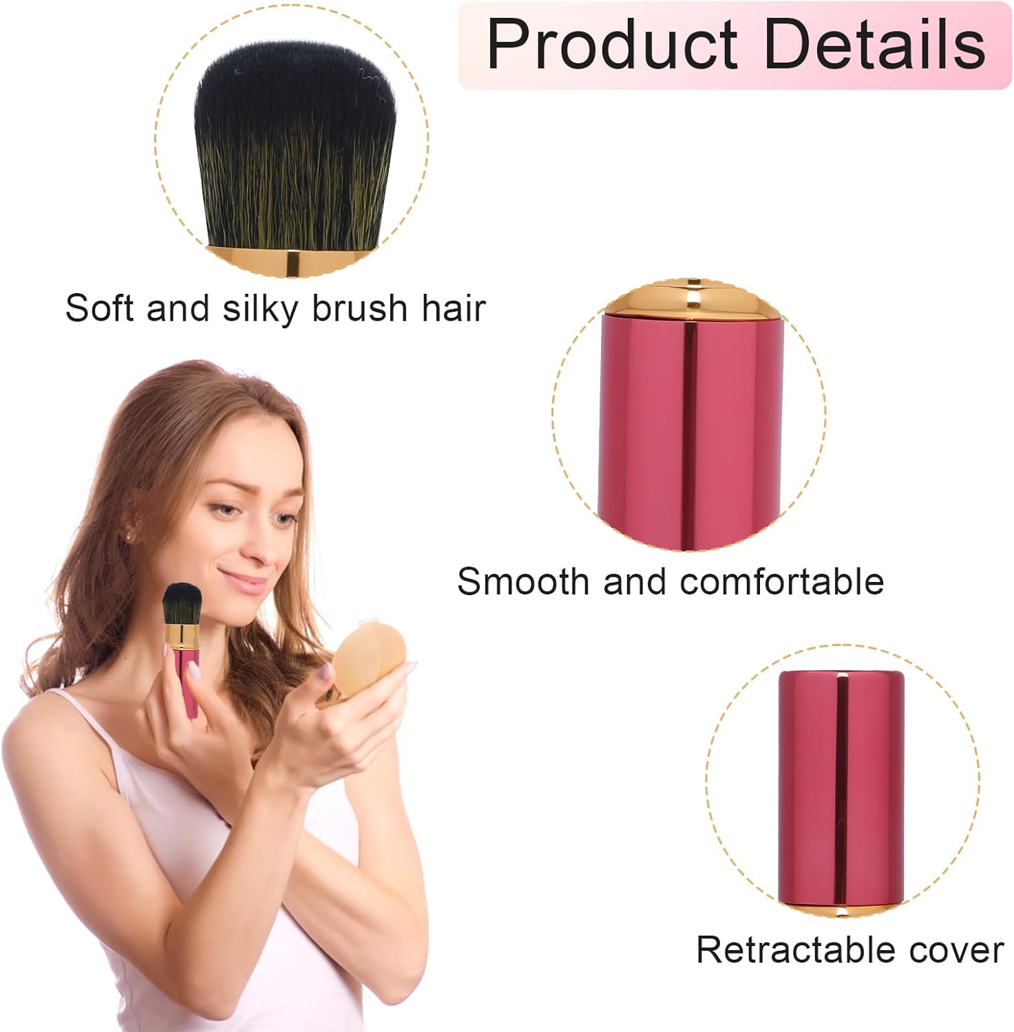 Pinceaux de maquillage rétractables Kabuki : l’accessoire idéal pour un teint parfait en voyage – Image 4
