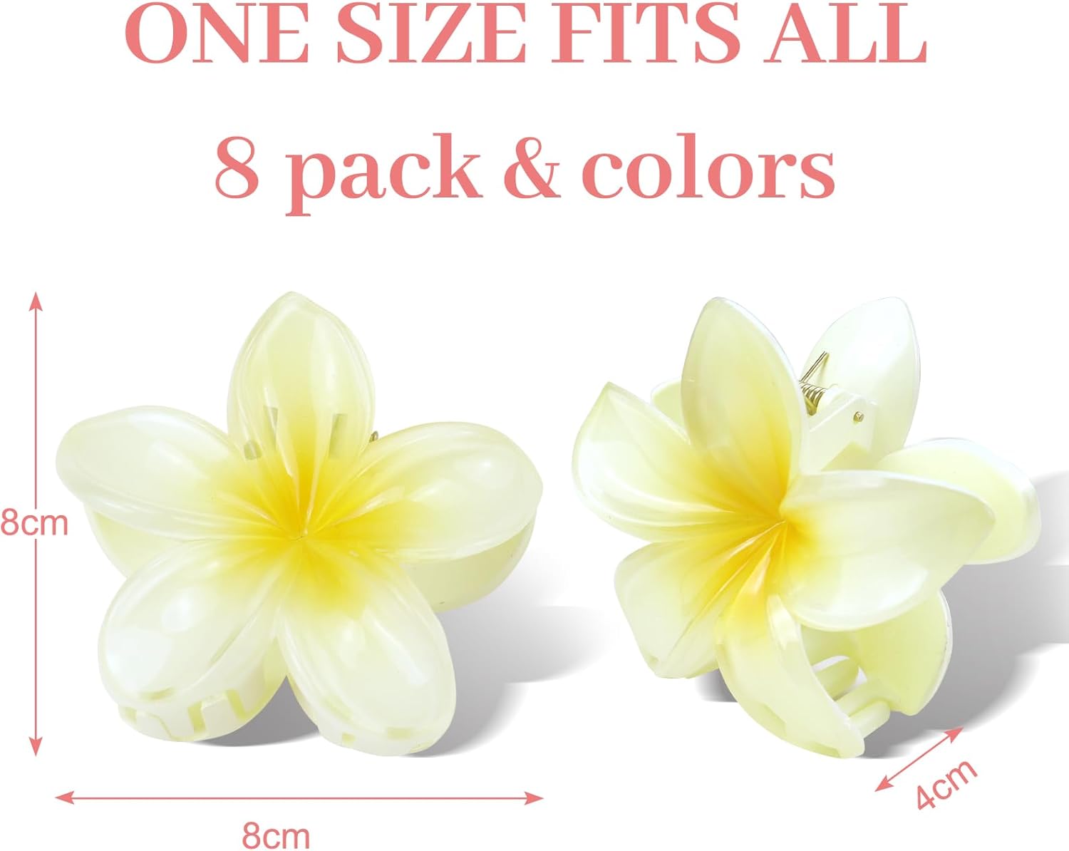Pince à cheveux fleur multicolore : un lot de 8 accessoires élégants pour femmes – Image 7
