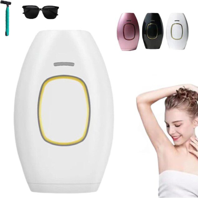 Épilateur IPL Bloomy : 5 niveaux d'énergie pour un soin doux et efficace du corps et du visage, hommes et femmes