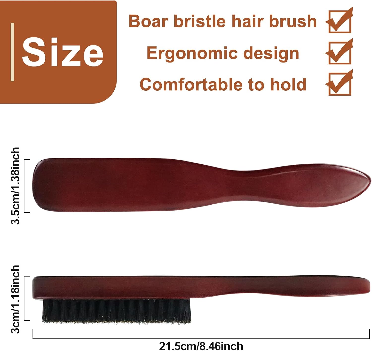 Brosse poils sanglier : l'outil idéal pour démêler et coiffer les cheveux épais, ondulés ou abîmés chez les femmes, hommes et enfants – Image 2
