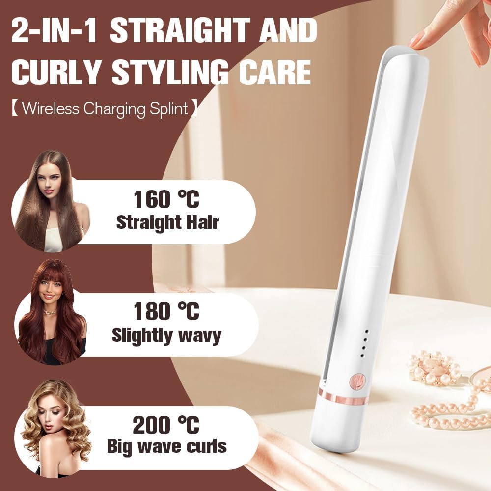 Mini fer à friser et lisseur sans fil : l’accessoire indispensable pour tous types de cheveux à la maison ou en déplacement – Image 2
