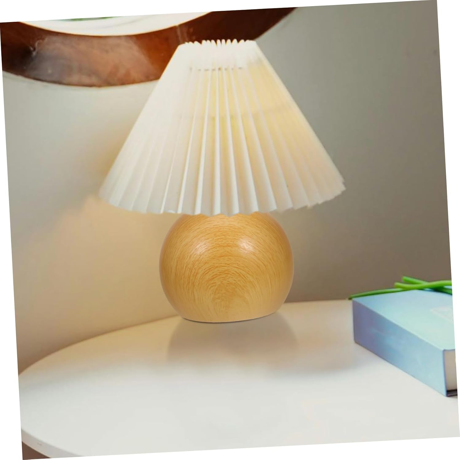 Pied de lampe globe en métal : l'élégance pour votre bureau avec une base légère en fer kaki – Image 5