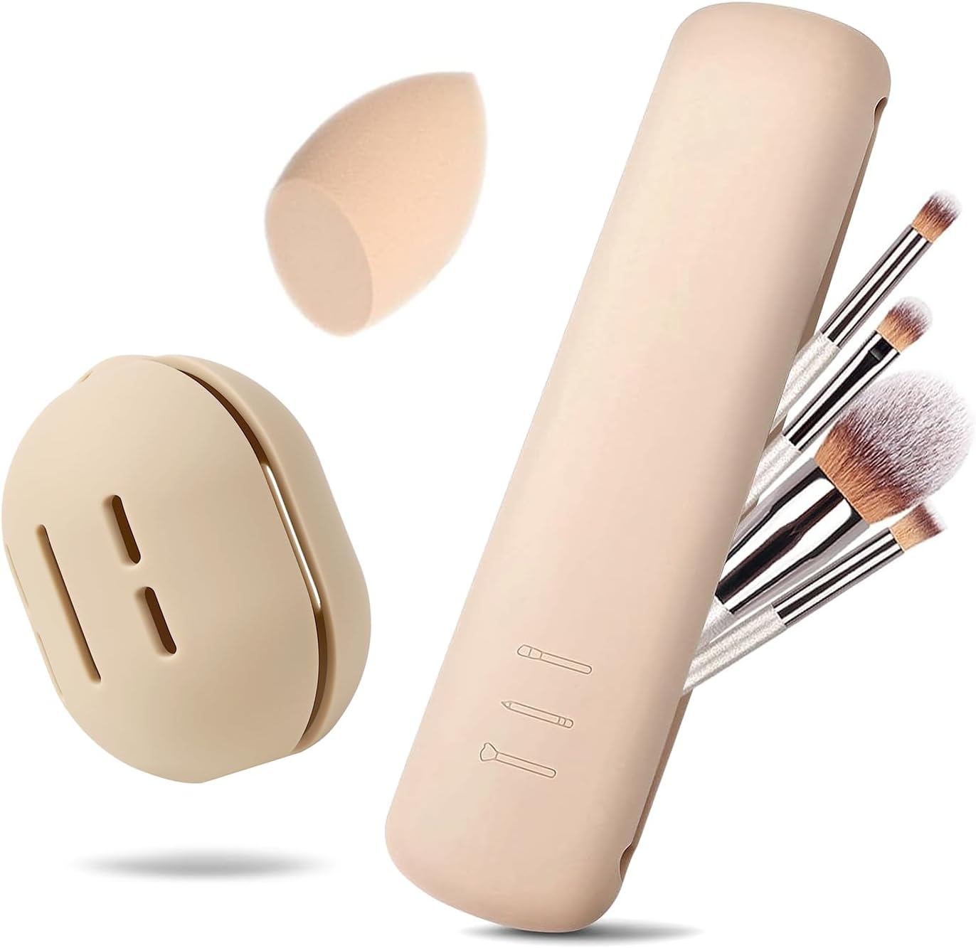 Étui à pinceau de maquillage en silicone : rangement pratique et élégant pour les passionnées de beauté en voyage
