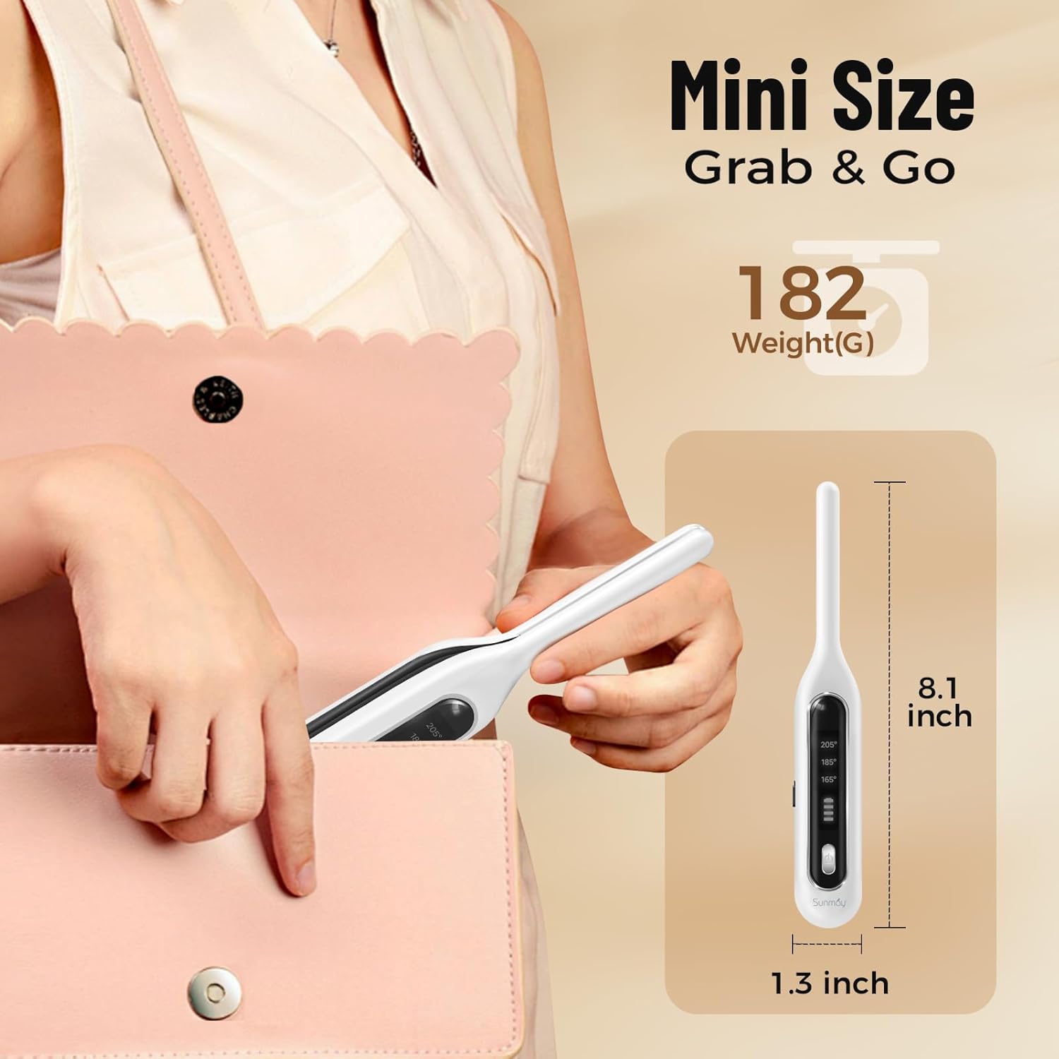 Mini lisseur sans fil pour cheveux courts : l’outil 2 en 1 idéal pour un coiffage rapide et élégant – Image 7