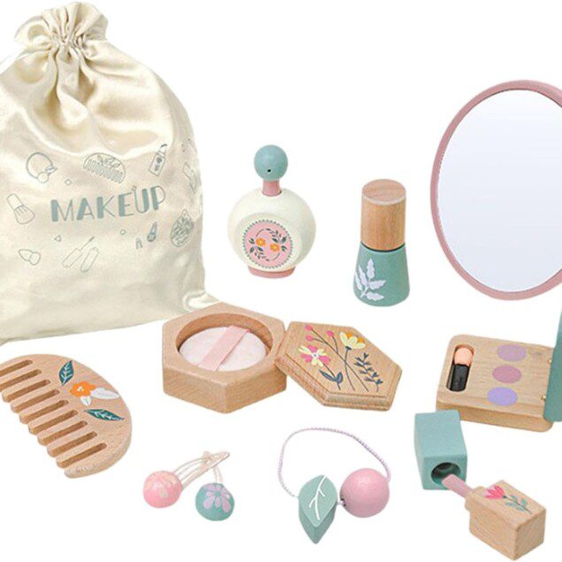Kit de maquillage de princesse en bois : un univers féerique pour les enfants