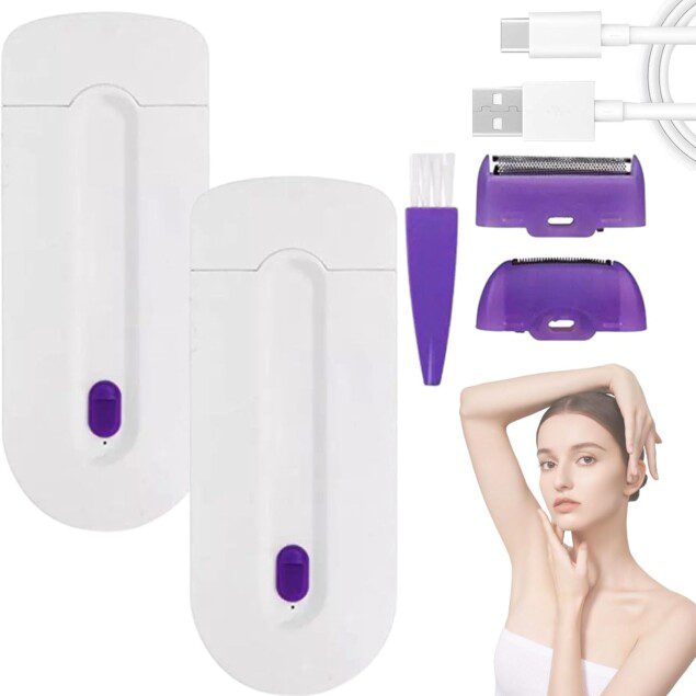 Epilateur femme sans douleur : épilateur portable rechargeable pour des jambes douces et soyeuses