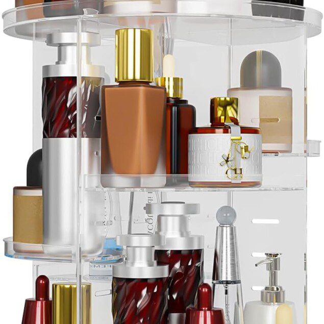 Organisateur maquillage rotatif 360 degrés : la solution parfaite pour les coiffeuses et amateurs de beauté   Découvrez un rangement multifonctionnel et élégant qui optimise votre espace tout en offrant une grande capacité et une transparence moderne.
