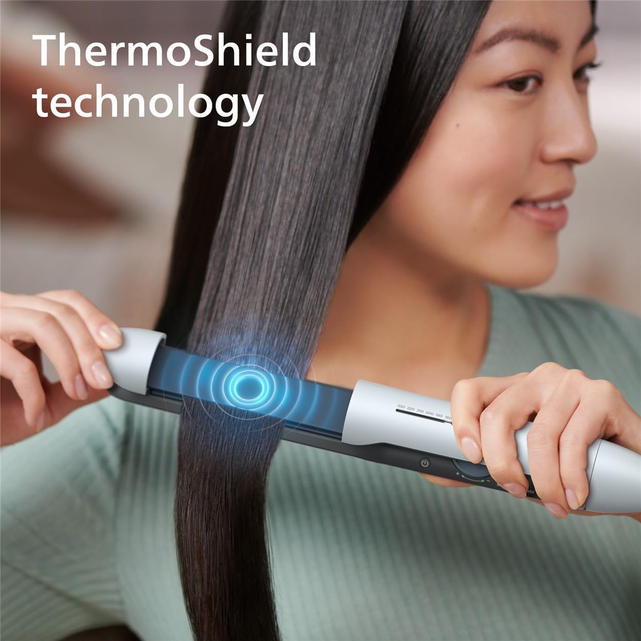 Fer à lisser série 5000 : lissage parfait pour tous les types de cheveux Découvrez la technologie ThermoShield pour une protection optimale et une brillance éclatante – Image 4