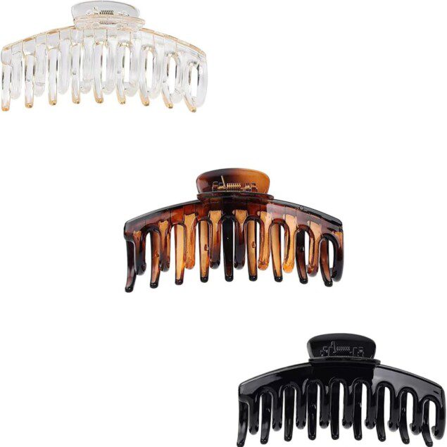 Pinces cheveux femme : 3 pièces de grosse pince antidérapante pour un style vintage élégant