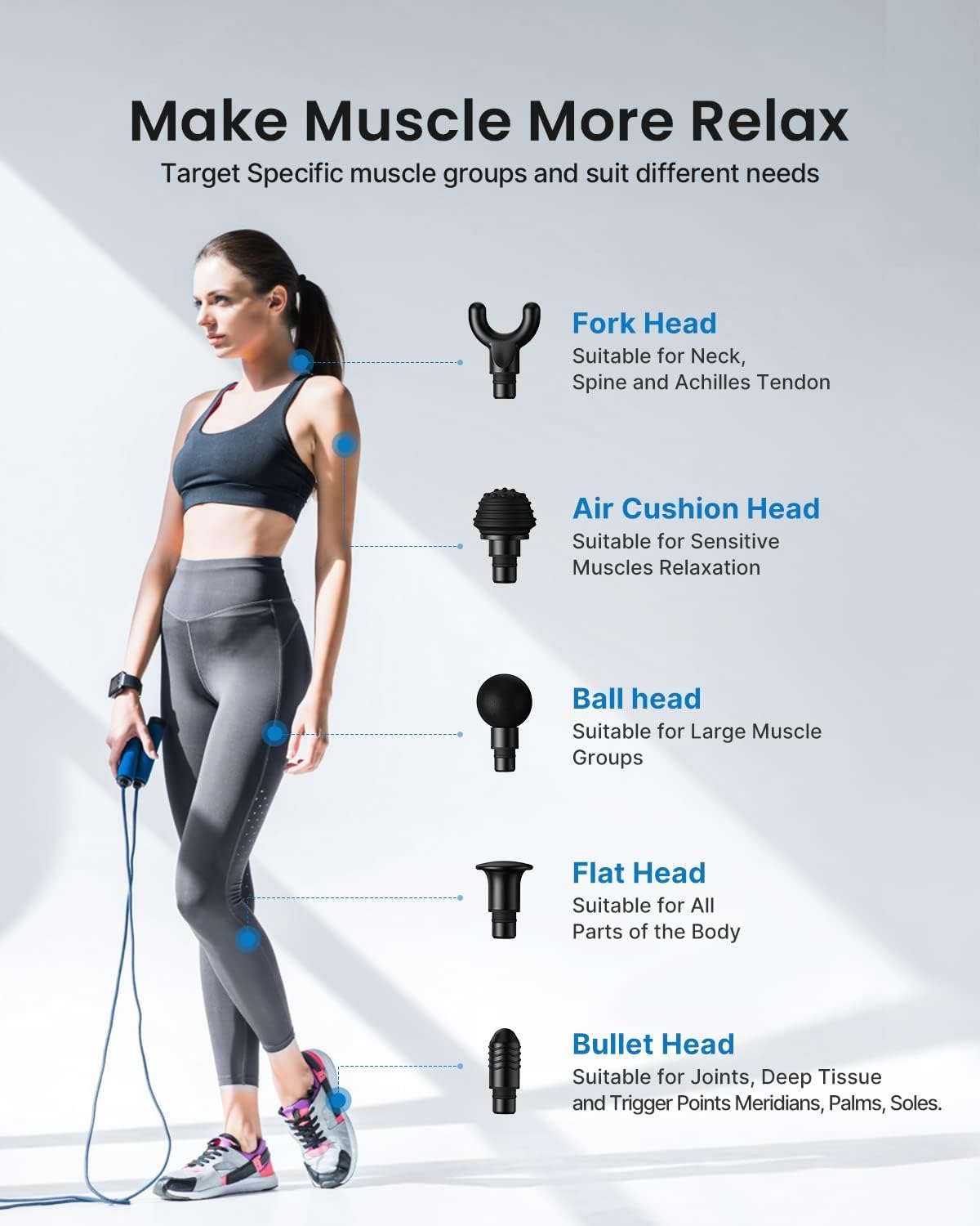 Pistolet de massage musculaire pour sportifs : soulagement rapide et silencieux – Image 7