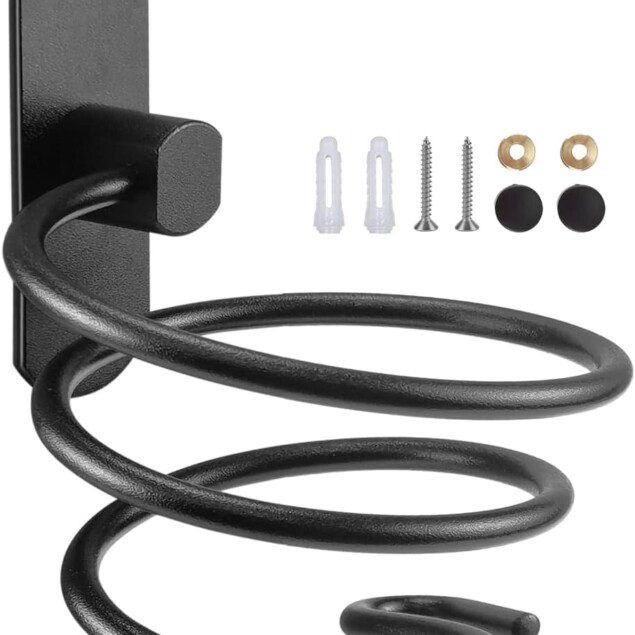 Support Mural Spirale pour Sèche-Cheveux Élégant