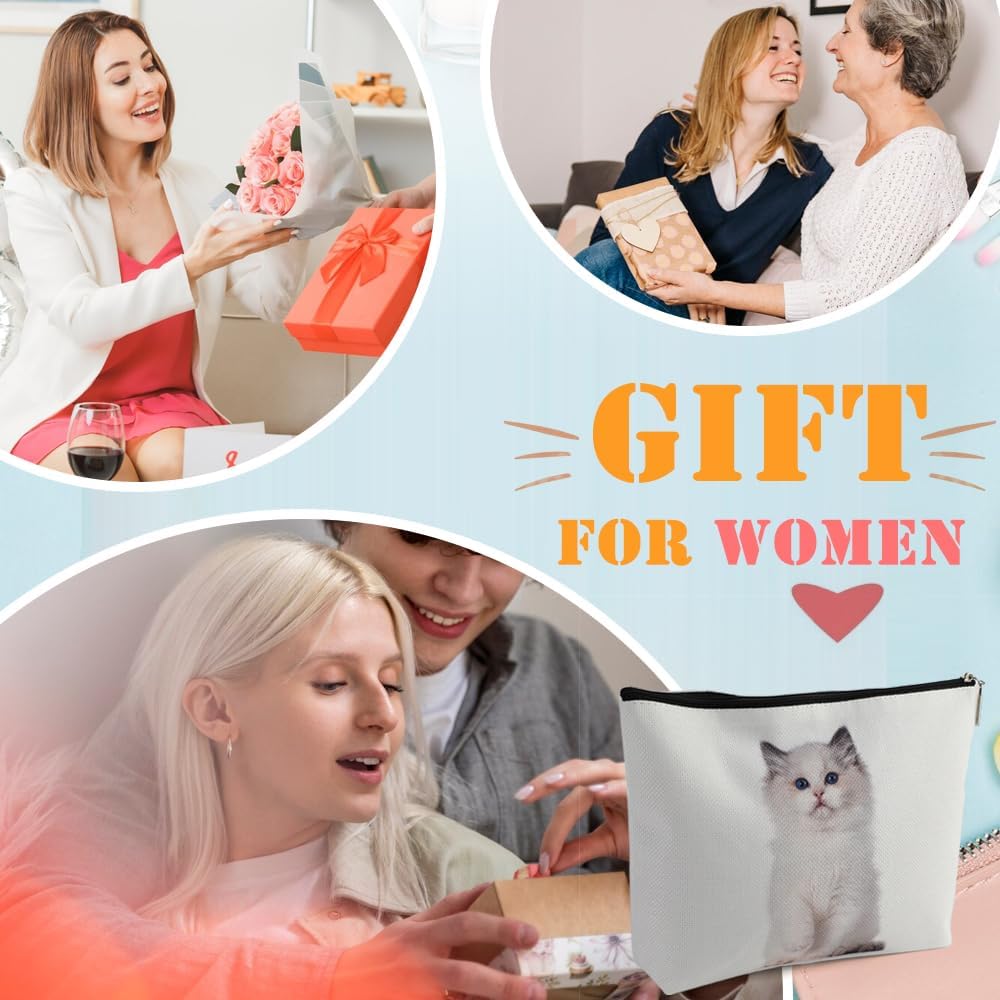 Pochette de maquillage stylée pour amoureux des chats : la trousse de toilette mignonne et portable idéale pour vos festivals et anniversaires – Image 6