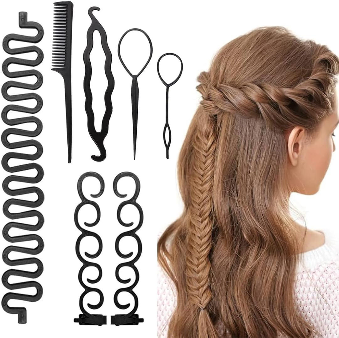 Outils de coiffure : 7 pièces essentielles pour femmes et filles, pour des chignons et tresses simples et élégants
