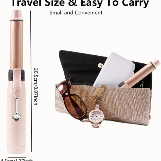 Mini fer à friser sans fil : l’accessoire portable pour des boucles lâches parfaites, à utiliser humide ou sec