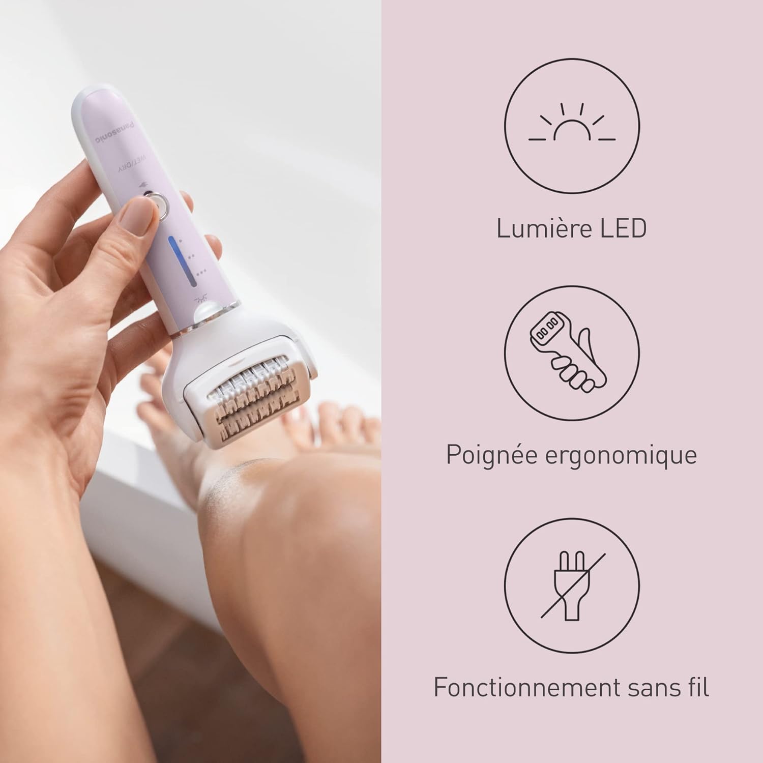 Épilateur Wet et Dry: Douceur et Précision en Violet – Image 7