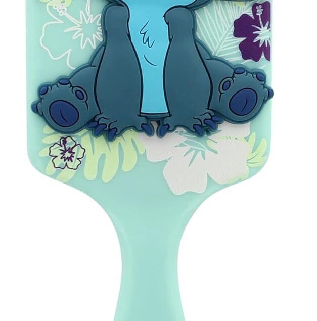 Brosse à cheveux silicone 3D Stitch : l'accessoire idéal pour les fans de Lilo & Stitch, adaptée à tous types de cheveux