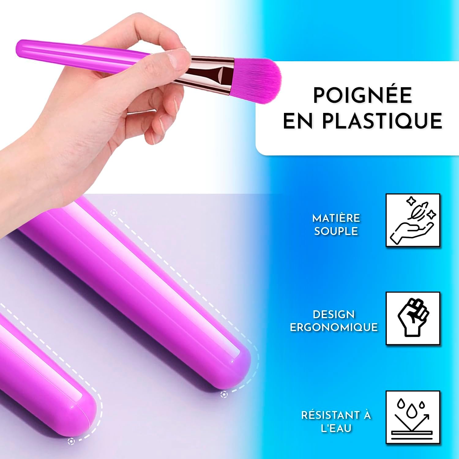 Pinceaux de maquillage violet : set complet de 40 pièces pour un maquillage professionnel et impeccable – Image 6