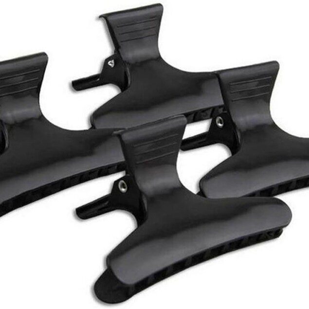 Pinces à cheveux papillon noires : lot de 12 pour salon de coiffure professionnel