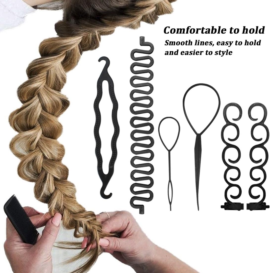 Outils de coiffure : 7 pièces essentielles pour femmes et filles, pour des chignons et tresses simples et élégants – Image 4