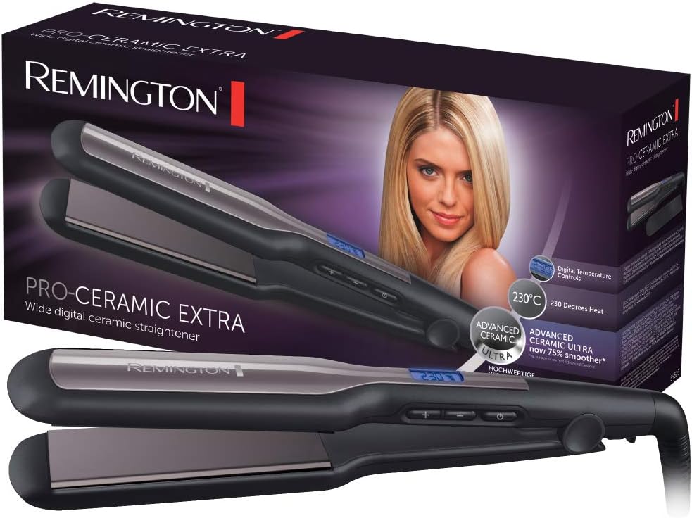 Lisseur Pro-Céramique : Idéal Pour Cheveux Épais & Bouclés