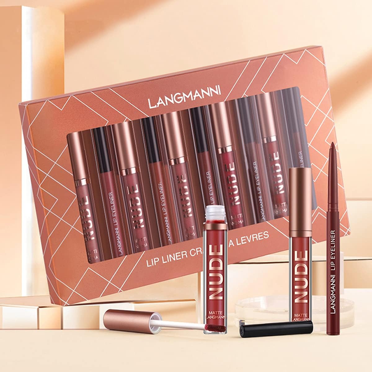 Rouges à lèvres mats veloutés : ensemble de maquillage 12 pièces pour sublimer votre sourire et garantir une tenue longue durée – Image 7