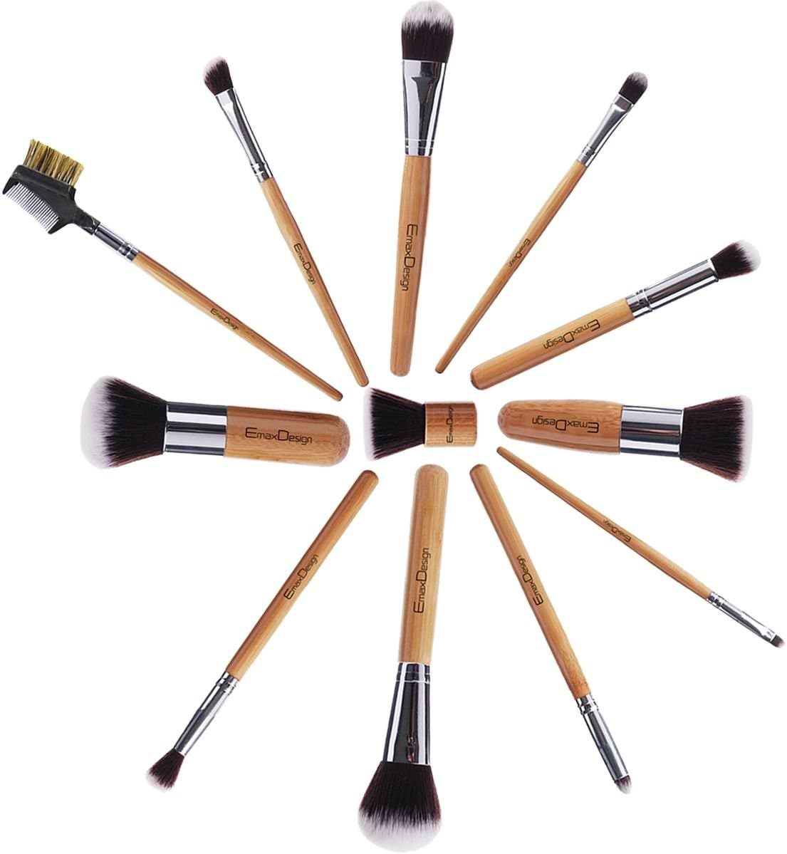 Ensemble de 12 brosses de maquillage professionnel : l'outil idéal pour les passionnées de beauté Découvrez la qualité supérieure de nos pinceaux en bambou pour un teint parfait et un maquillage irréprochable – Image 4