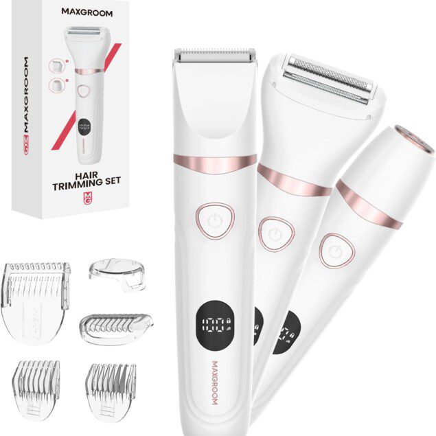 Rasoir Électrique Femme 3 en 1 - Trimmer Étanche pour Voyage