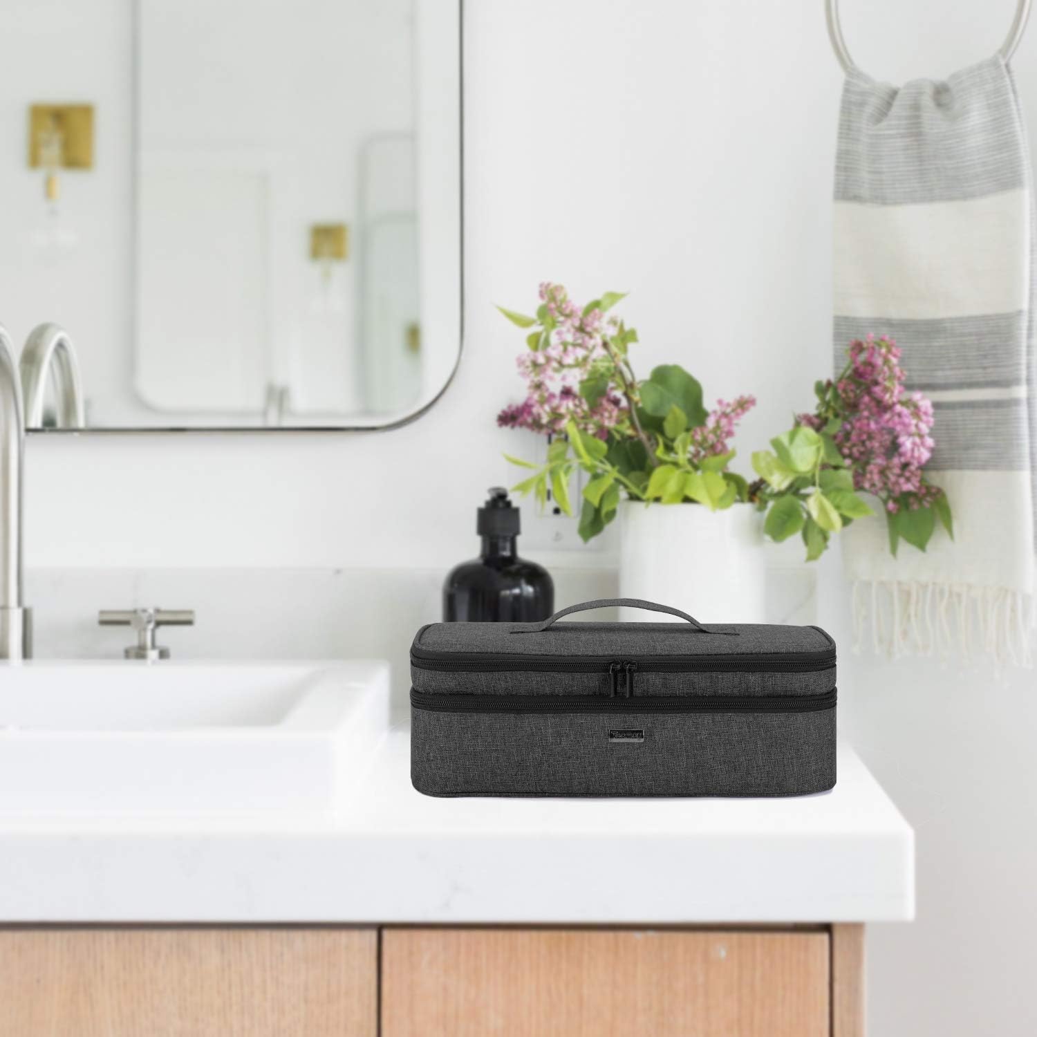 Étui pour brosse sèche cheveux : pochette de voyage élégante pour les professionnels Optimisez votre rangement avec ce sac compatible Steampod et REVLON – Image 8