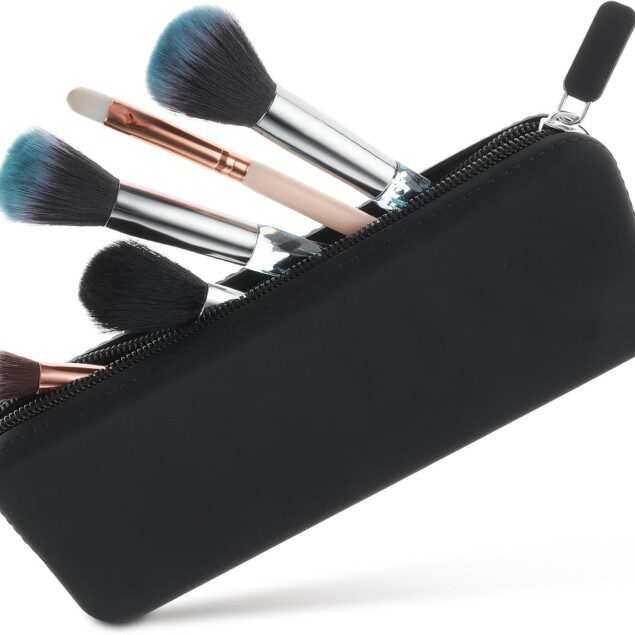 Pochette zippée pour pinceaux de maquillage : le rangement idéal pour femmes, pratique et élégant