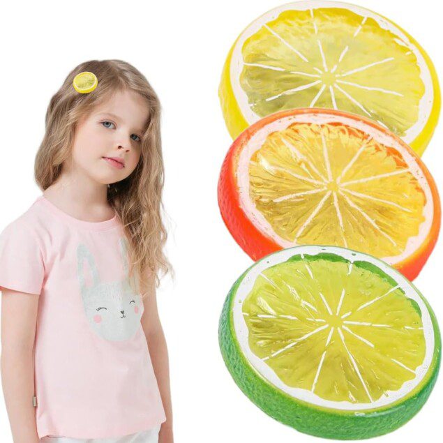 Accessoires de cheveux mignons : barrettes citron pour un look fruité et tendance