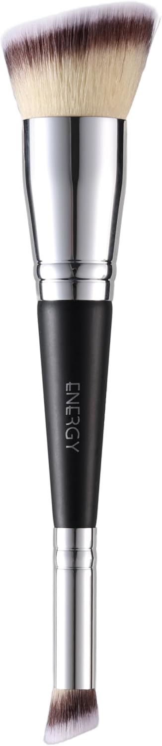 Pinceau fond de teint incliné 2 en 1 : l'outil essentiel pour un maquillage parfait   Pour les passionnées de beauté, ce pinceau élégant et polyvalent facilite l'application de fond de teint liquide, crème et poudre tout en offrant une couvrance impeccable.