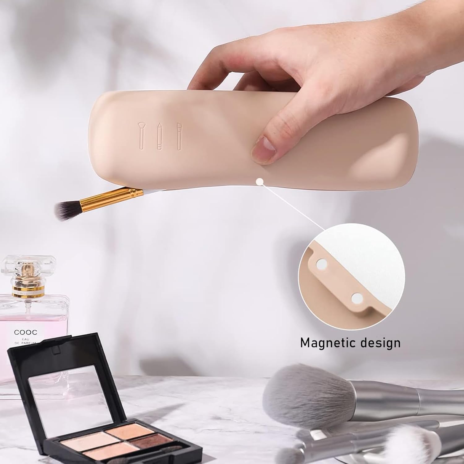 Étui à pinceau de maquillage en silicone : rangement pratique et élégant pour les passionnées de beauté en voyage – Image 6