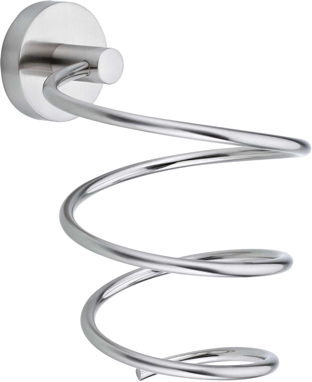 Sèche-cheveux design : support mural en acier inoxydable pour salle de bain moderne