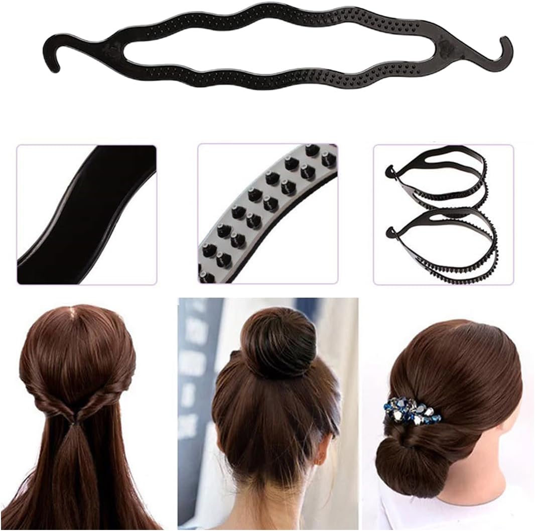 Kit de coiffure de 6 pièces : outil pratique pour créer des tresses élégantes et des queues de cheval parfaites – Image 3