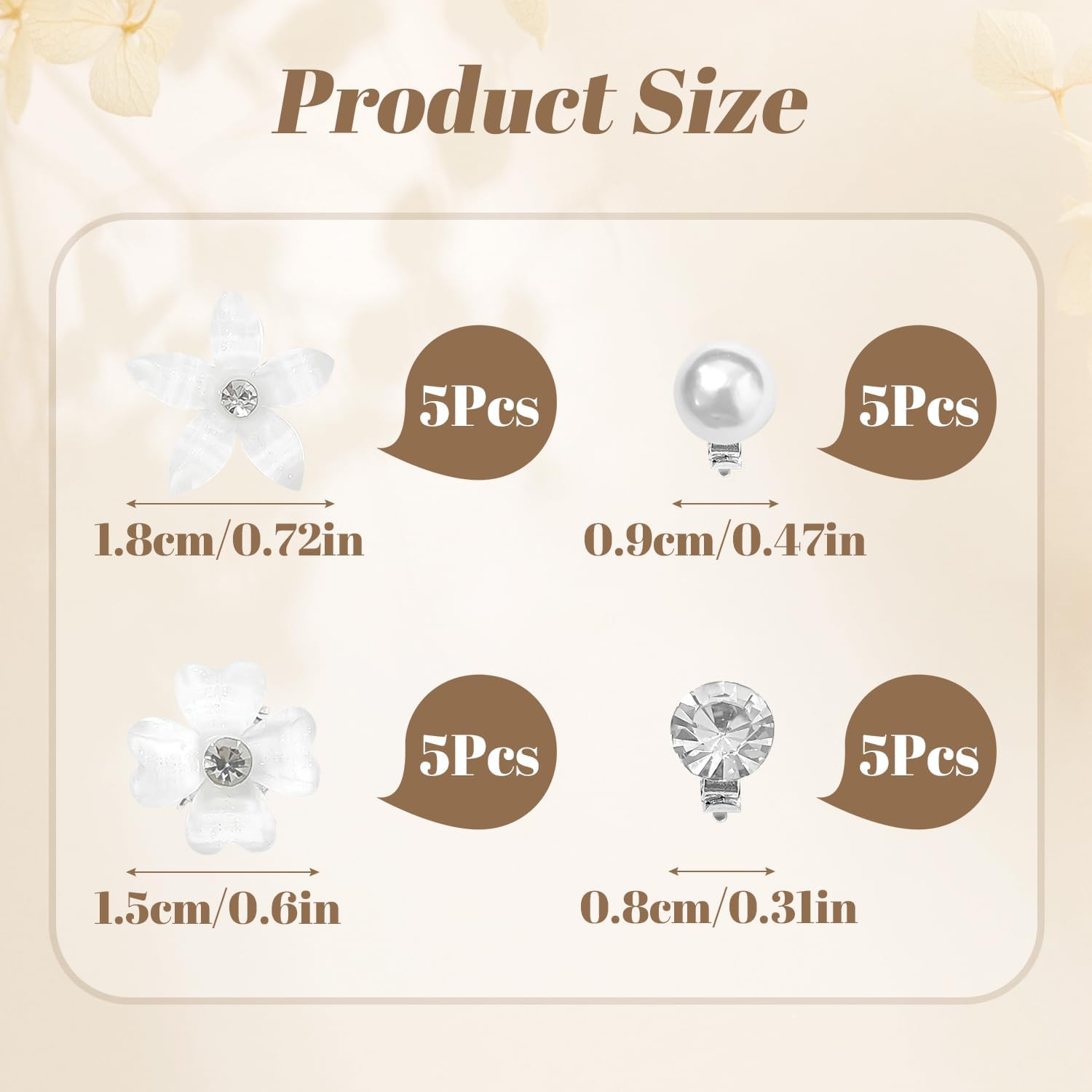 Pinces à fleurs miniatures : 20 accessoires en perles et strass pour femmes et filles Ajoutez une touche d'élégance à vos coiffures quotidiennes ou lors de vos fêtes et mariages – Image 2