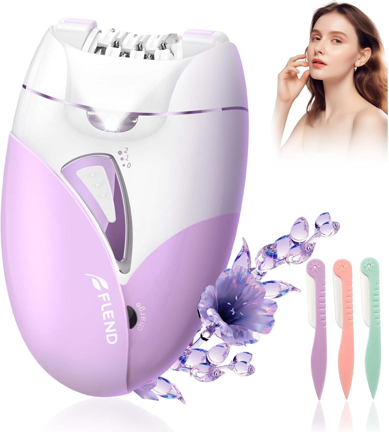 Epilateur électrique femme : 36 pinces précision pour une épilation douce et efficace à domicile   Rechargeable avec technologie de pincettes micro-grip, tondeuse bikini et épilateur pour le visage, idéal pour un soin complet