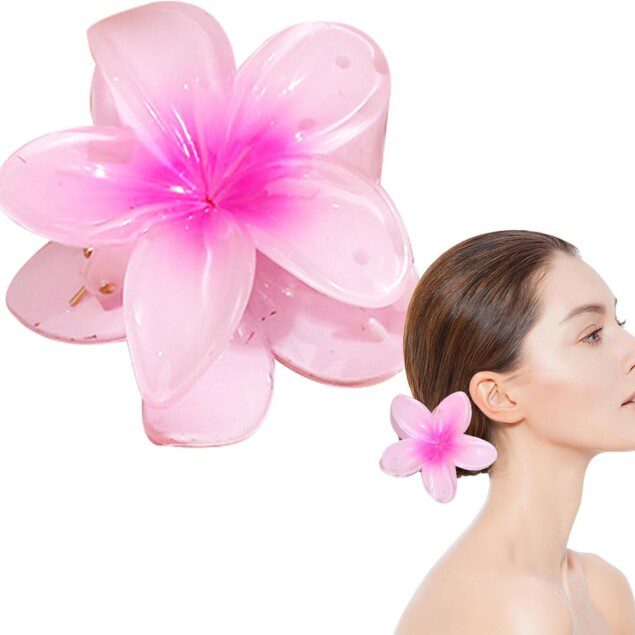 Pinces à cheveux en forme de fleur : élégance hawaïenne pour sublimer vos coiffures épaisses